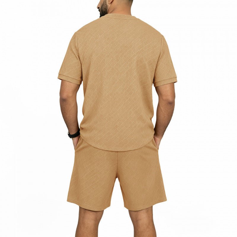 Conjunto Hombre Camiseta Shorts Jacquard | Verano - Irina Shop