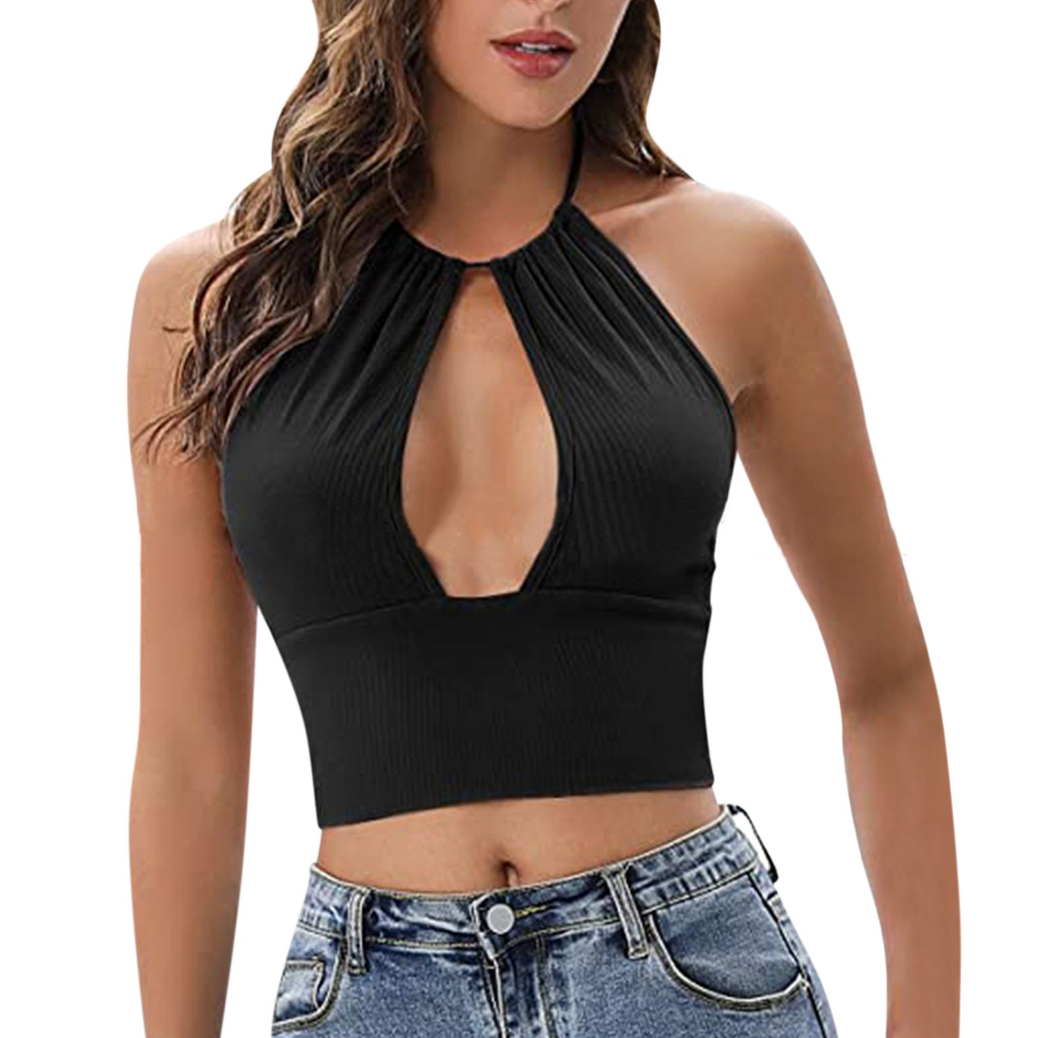 Top Halter Mujer Verano | Camisola Sexy con Espalda Descubierta