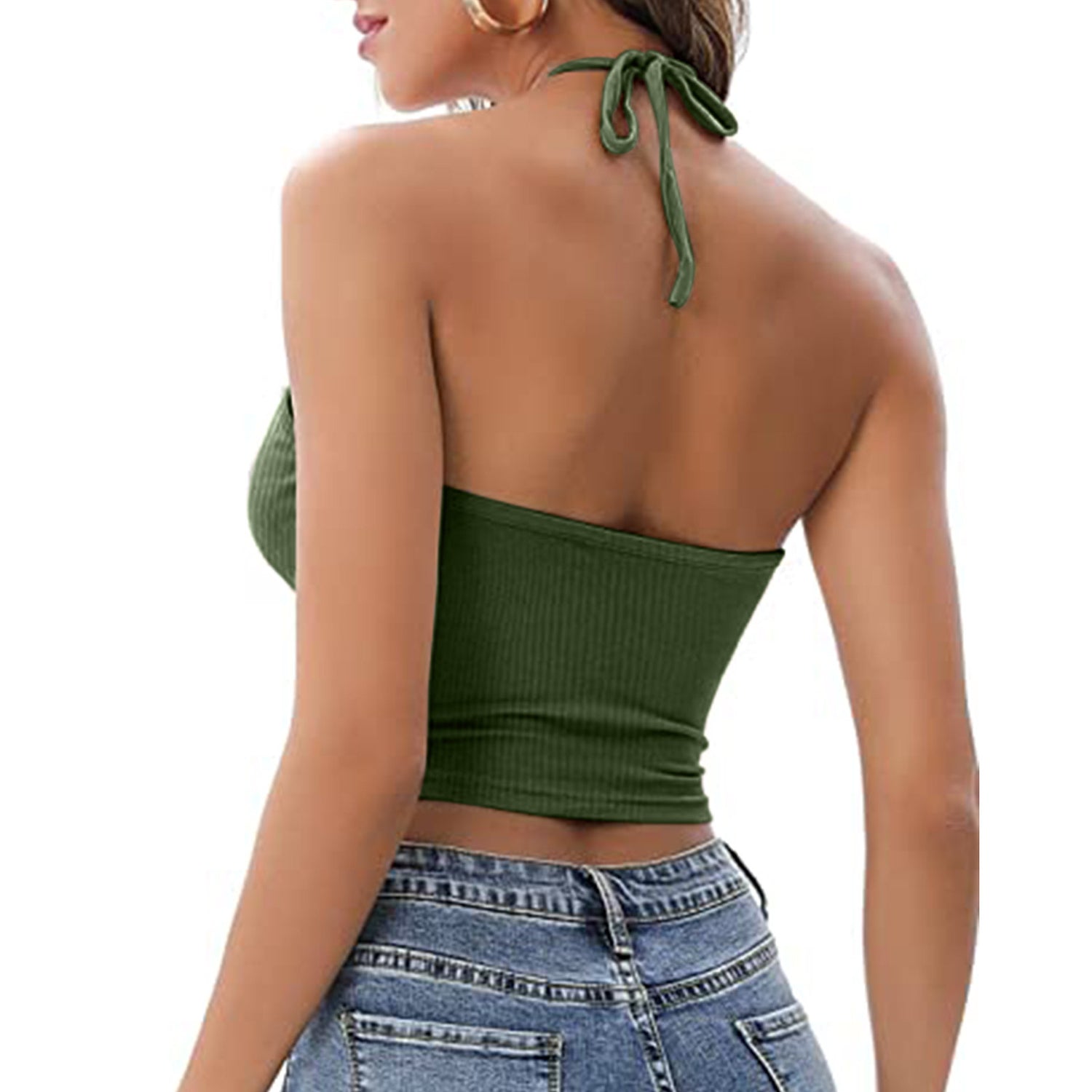Top Halter Mujer Verano | Camisola Sexy con Espalda Descubierta