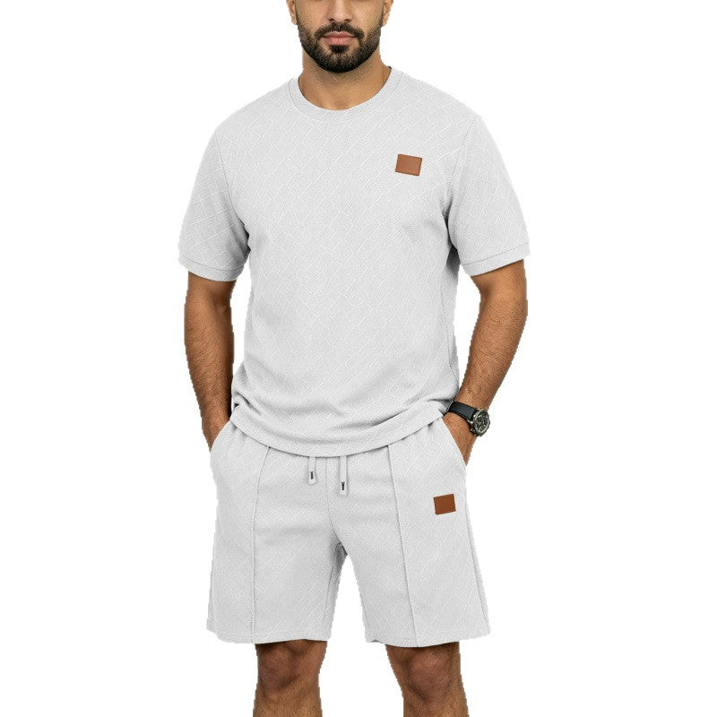 Conjunto Hombre Camiseta Shorts Jacquard | Verano