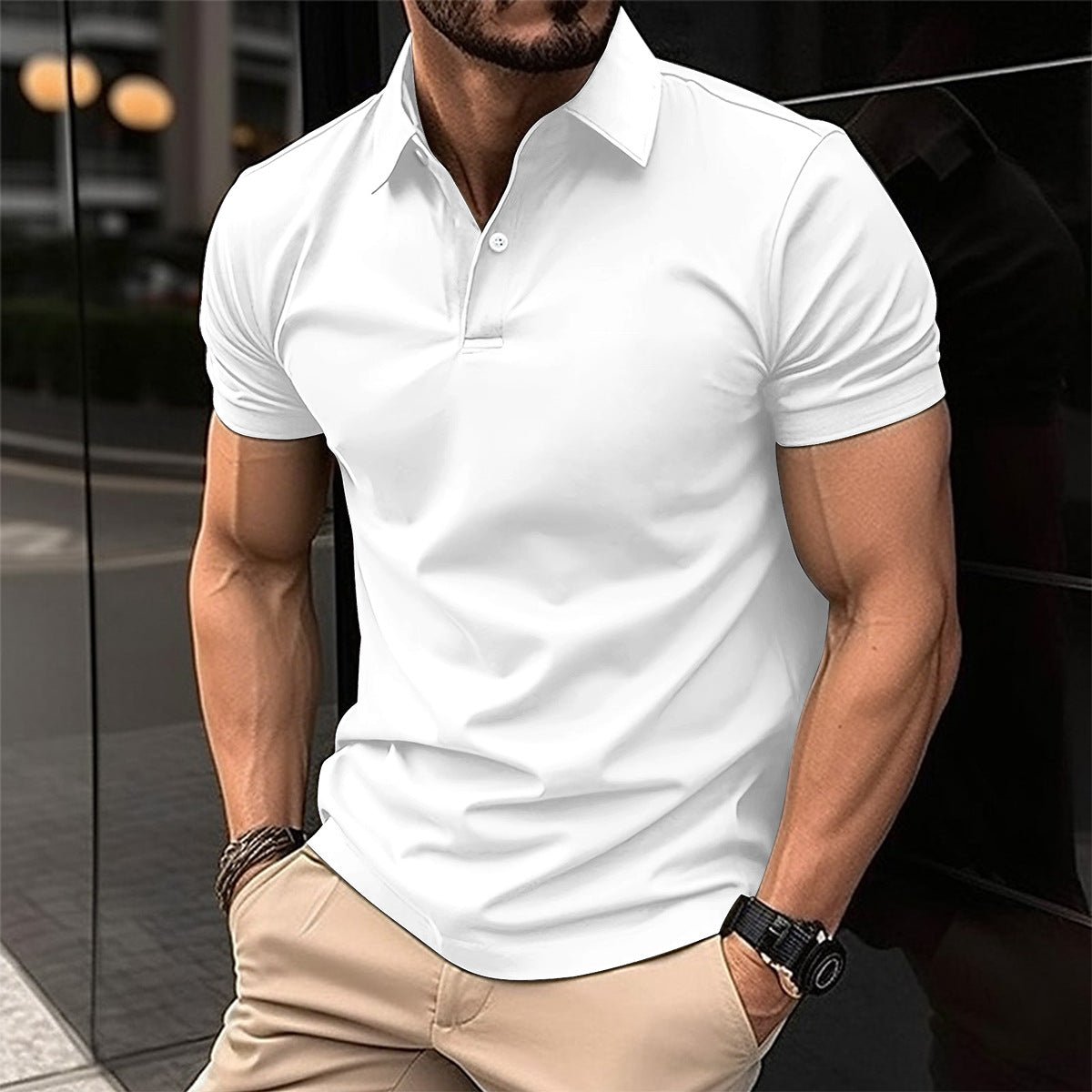Polo Manga Corta Hombre | Color Solido | Tallas S-3XL - Irina Shop