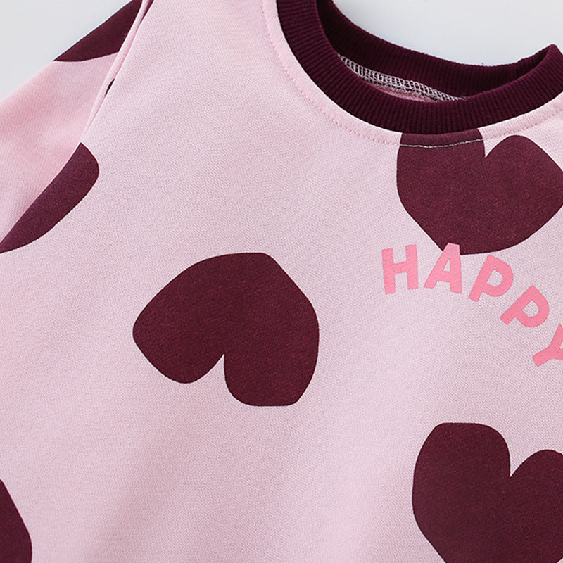 Camiseta Niña Manga Larga con Estampado - Algodón Suave