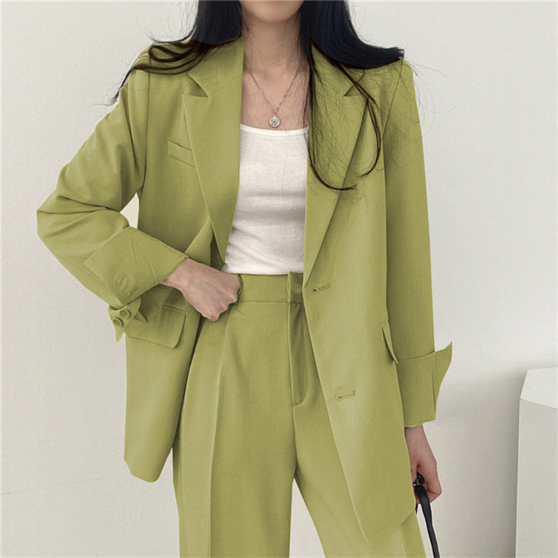 Conjunto Coreano Mujer Slim Fit - Traje Pantalón Casual