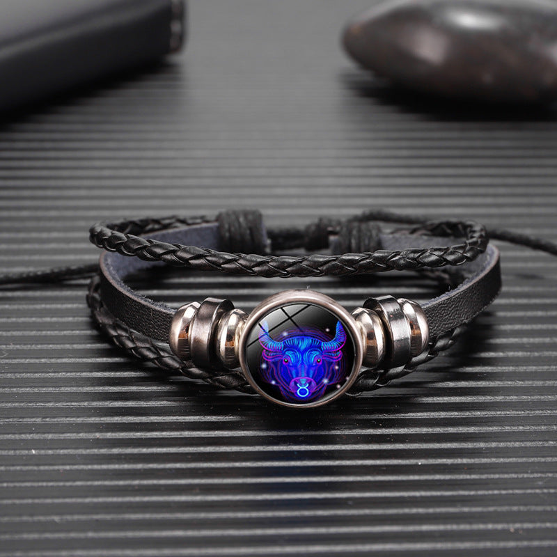 Pulsera Zodiaco Constelacion Luminosa Trenzada 12 Signos