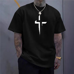 Camiseta Streetwear Hombre Manga Corta | Estampado Cruz 7 Colores