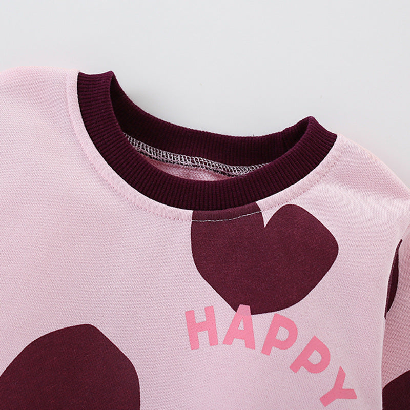 Camiseta Niña Manga Larga con Estampado - Algodón Suave