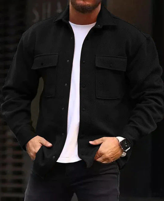 Chaqueta Hombre Cuello Polo Manga Larga | 8 Colores y Tallas S-XXXXL