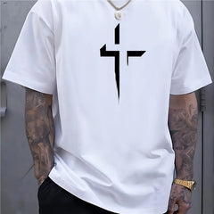 Camiseta Streetwear Hombre Manga Corta | Estampado Cruz 7 Colores