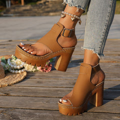 Sandalias Tacon Alto Mujer | Punta Abierta | Tallas 36-43