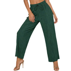 Pantalón Ancho Mujer Cintura Alta – Estilo Casual Coreano
