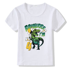 Camiseta Cumpleaños Niños Números 1-9 | Manga Corta