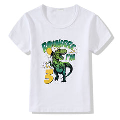Camiseta Cumpleaños Niños Números 1-9 | Manga Corta