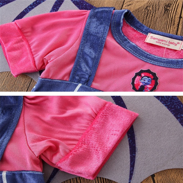 Vestido Princesa Niña Manga Corta Algodón | Tallas 100-140cm