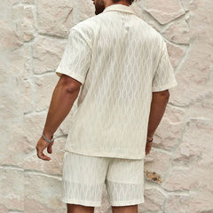 Conjunto Verano Hombre Dos Piezas Camisa Shorts Casual