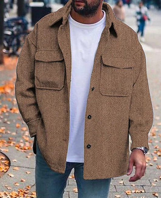 Chaqueta Hombre Cuello Polo Manga Larga | 8 Colores y Tallas S-XXXXL