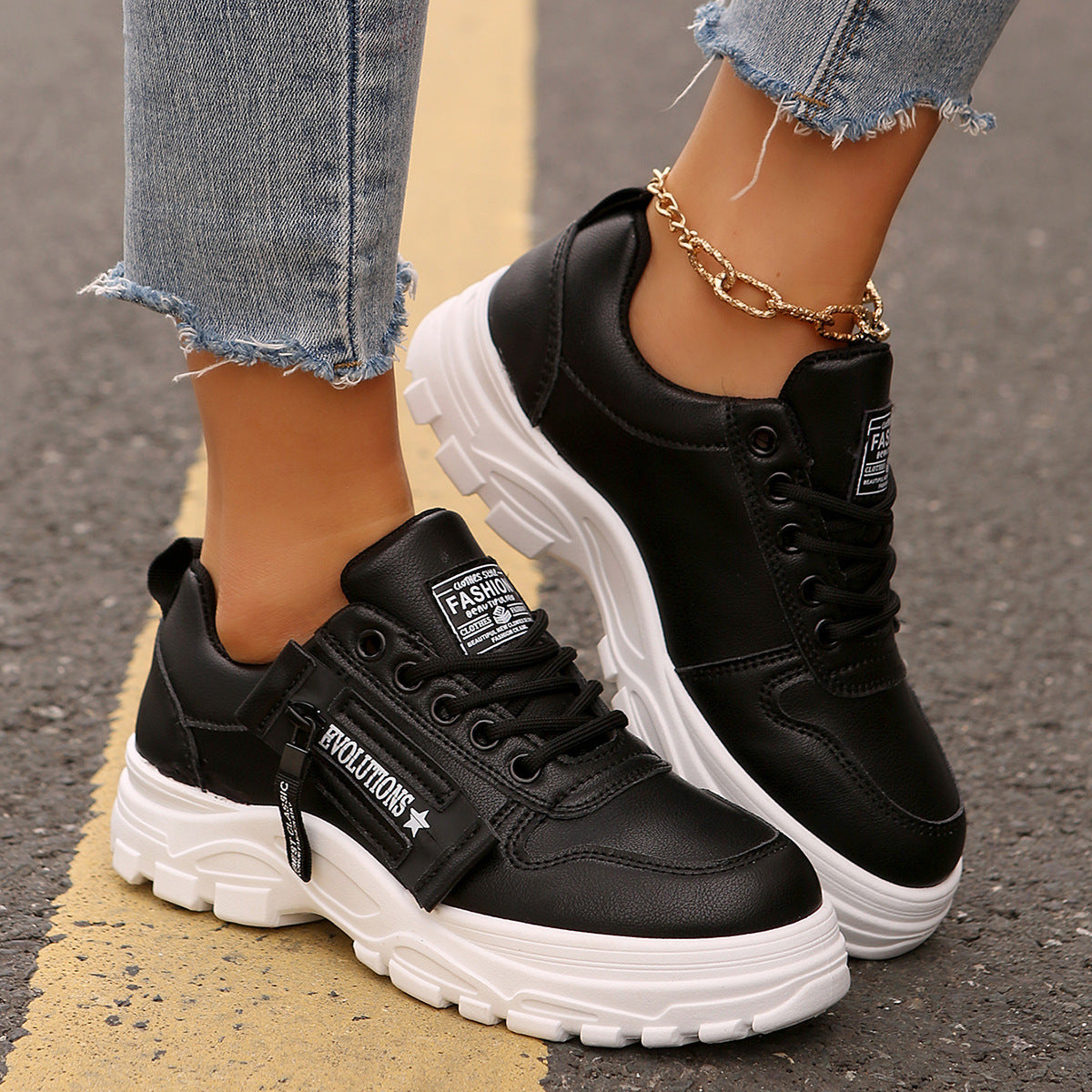 Zapatillas Deportivas Mujer Cremallera Lateral