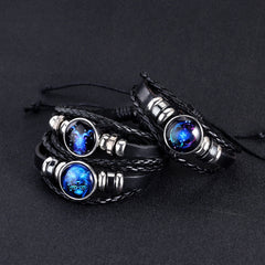 Pulsera Zodiaco Constelacion Luminosa Trenzada 12 Signos