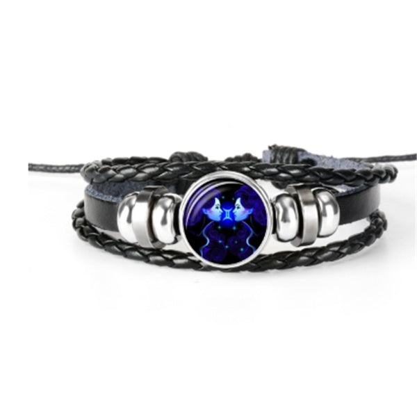 Pulsera Zodiaco Constelacion Luminosa Trenzada 12 Signos