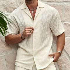Conjunto Verano Hombre Dos Piezas Camisa Shorts Casual