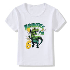 Camiseta Cumpleaños Niños Números 1-9 | Manga Corta