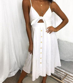 Vestido Verano Mujer Espalda Descubierta con Tirantes