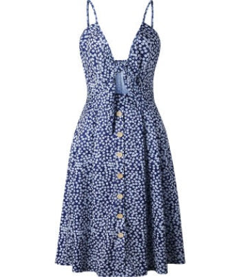 Vestido Verano Mujer Espalda Descubierta con Tirantes