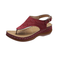 Sandalias Cuña Mujer — Chanclas Cómodas de Color Sólido