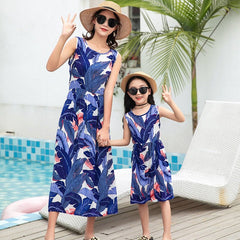 Conjunto Madre e Hija Playa — Chaleco y Falda Larga - Irina Shop