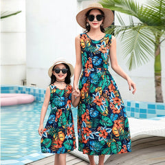 Conjunto Madre e Hija Playa — Chaleco y Falda Larga - Irina Shop