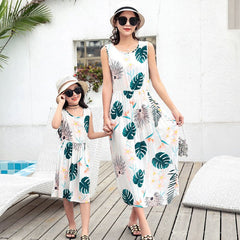 Conjunto Madre e Hija Playa — Chaleco y Falda Larga - Irina Shop