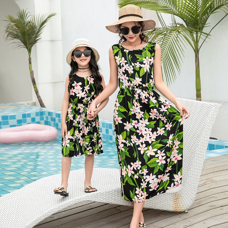 Conjunto Madre e Hija Playa — Chaleco y Falda Larga - Irina Shop