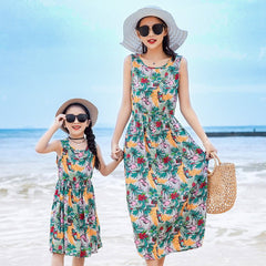 Conjunto Madre e Hija Playa — Chaleco y Falda Larga - Irina Shop