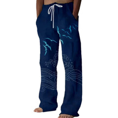 Pantalones Casual Hombre Wide-Leg Estampado
