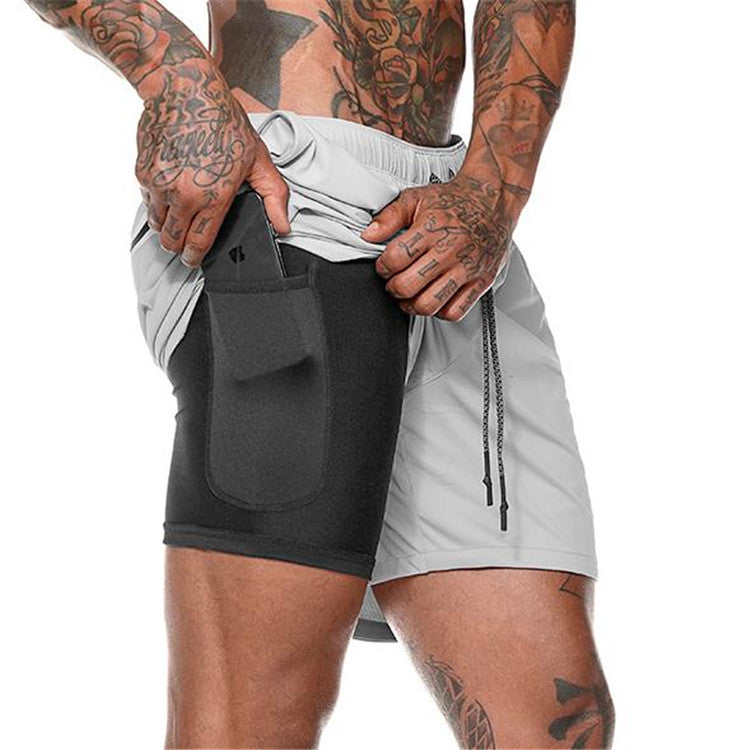 Pantalon Corto Compresion Deportivo con Bolsillo Hombre