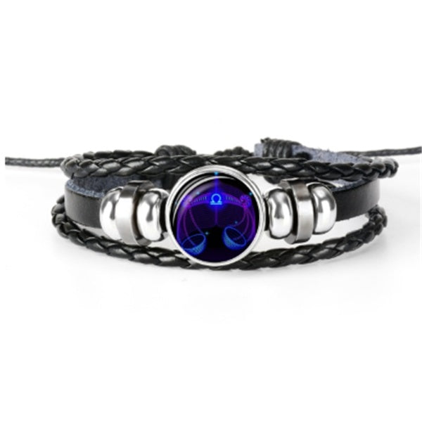 Pulsera Zodiaco Constelacion Luminosa Trenzada 12 Signos