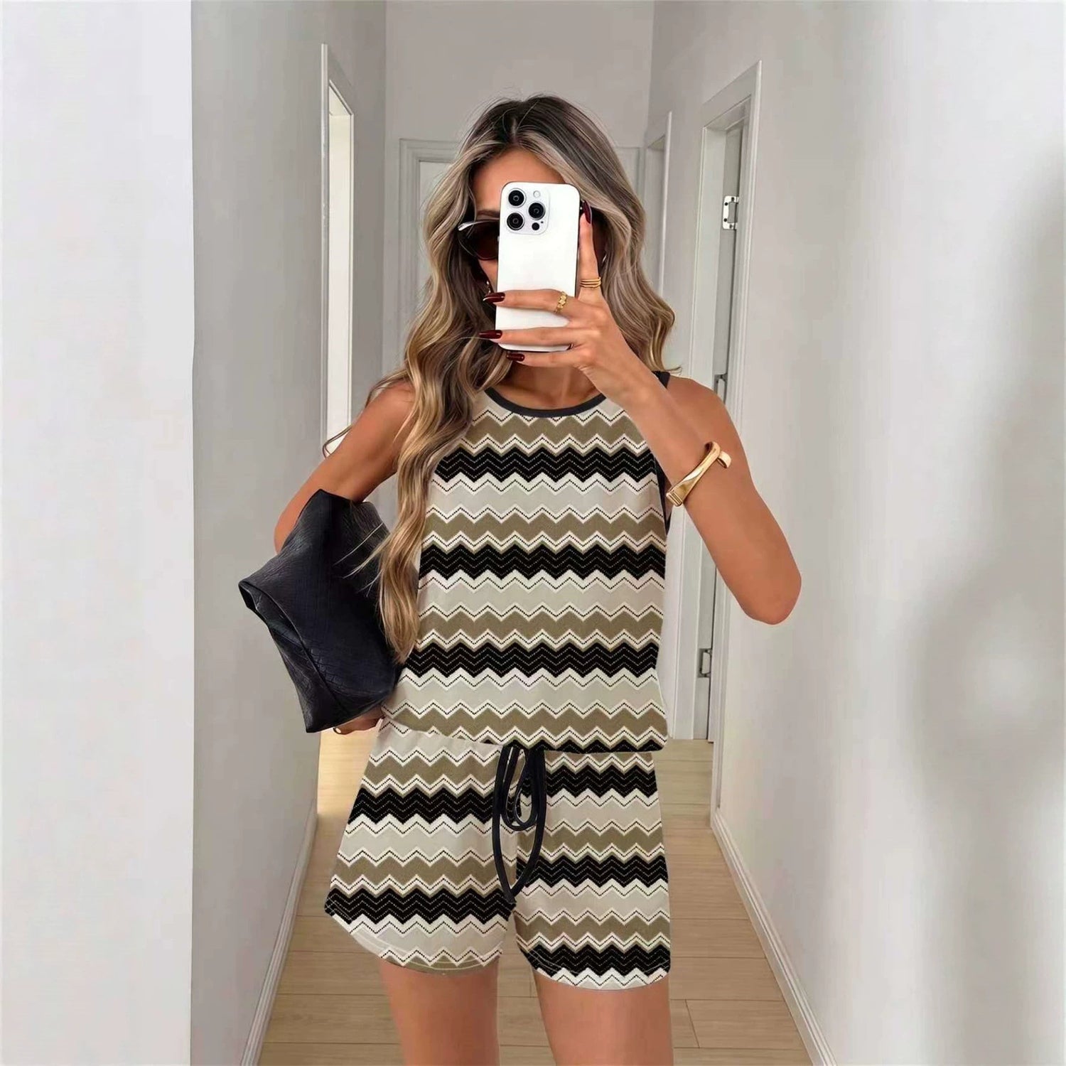 Conjunto casual dos piezas mujer floral milk silk