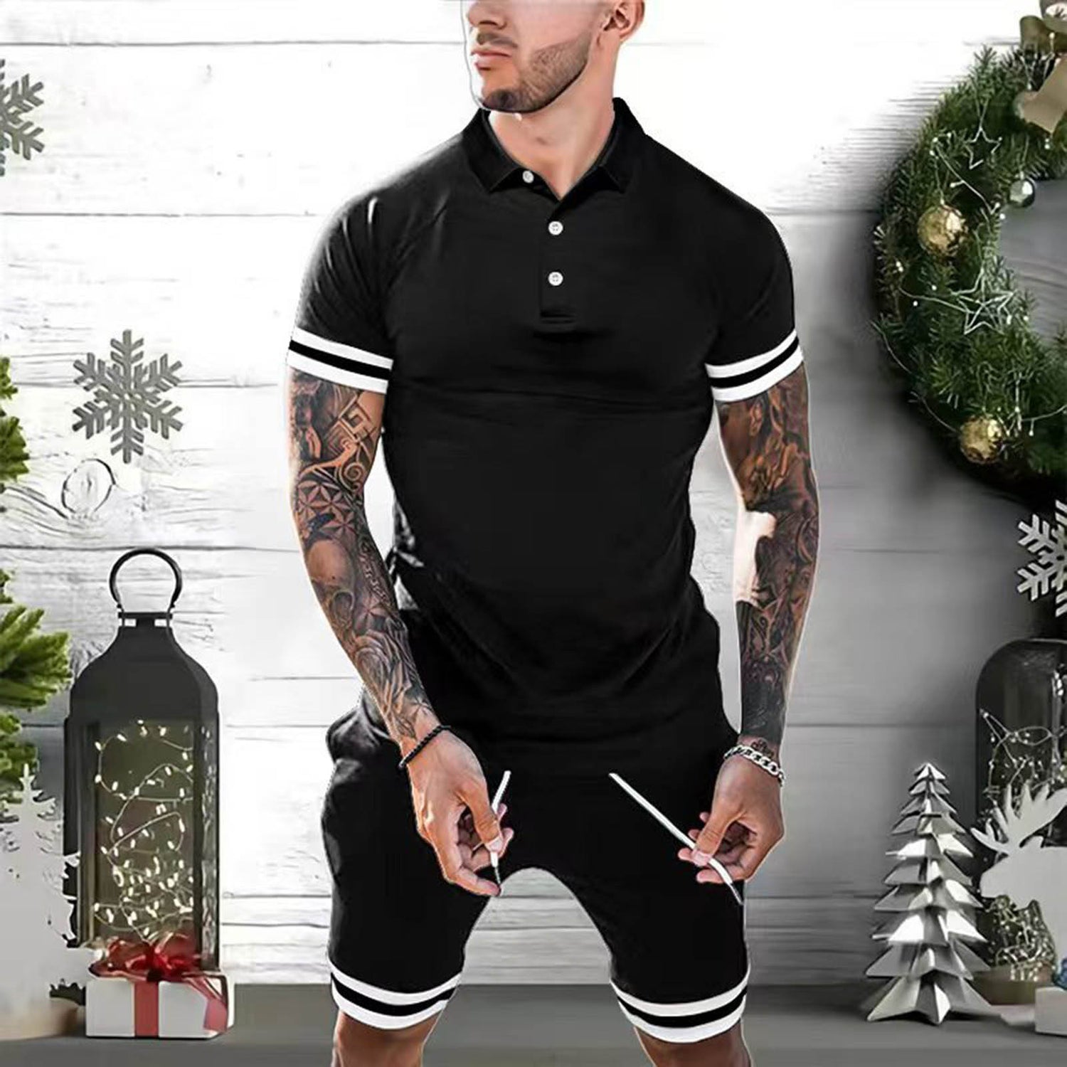 Conjunto Hombre Verano 2 Piezas Polo y Short Deportivo