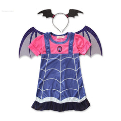 Vestido Princesa Niña Manga Corta Algodón | Tallas 100-140cm