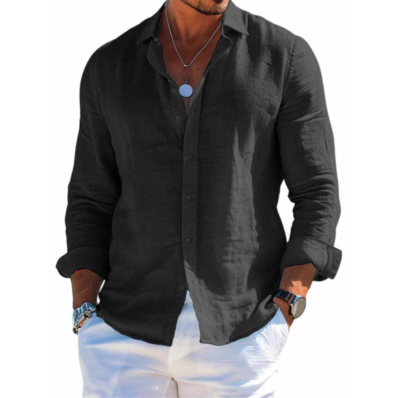 Camisa Manga Larga Hombre Casual Holgada S-6XL