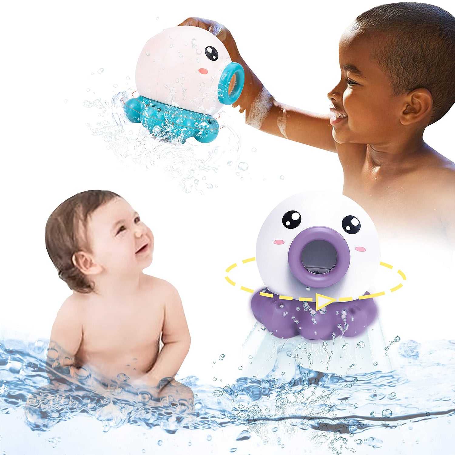 Juguete Baño Bebé Pulpo con Chorro de Agua Giratorio