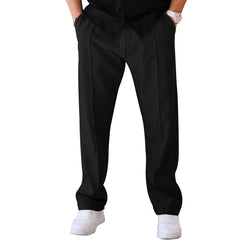 Pantalones Deportivos Hombre Casual Sueltos Rectos con Cordón