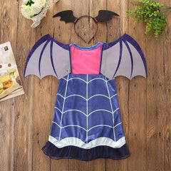 Vestido Princesa Niña Manga Corta Algodón | Tallas 100-140cm