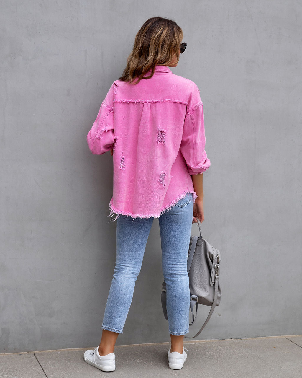 Chaqueta Camisa Rasgada Mujer – Casual Primavera Verano