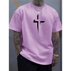Camiseta Streetwear Hombre Manga Corta | Estampado Cruz 7 Colores