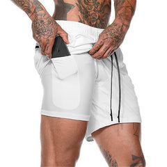 Pantalon Corto Compresion Deportivo con Bolsillo Hombre
