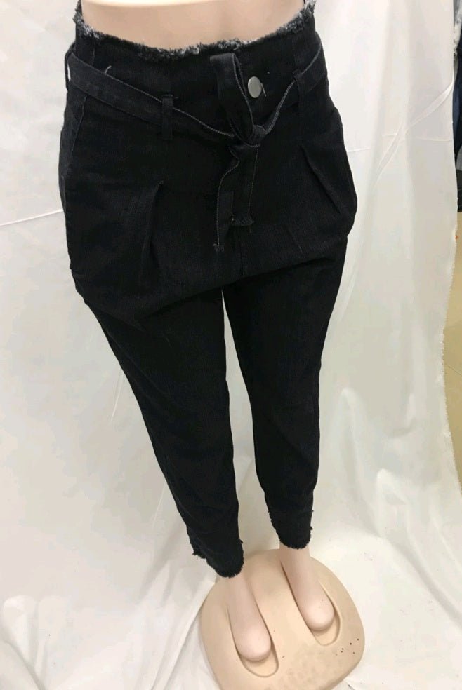 Pantalones Pitillo Talle Alto Mujer – Denim Lavado Negro y Azul S-3XL - Irina Shop