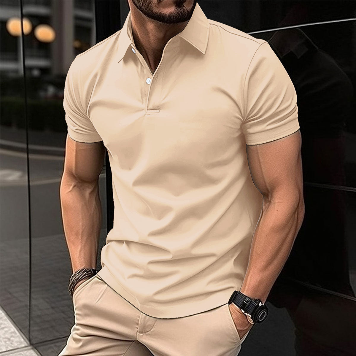 Polo Manga Corta Hombre | Color Solido | Tallas S-3XL