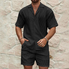 Conjunto Verano Hombre Dos Piezas Camisa Shorts Casual