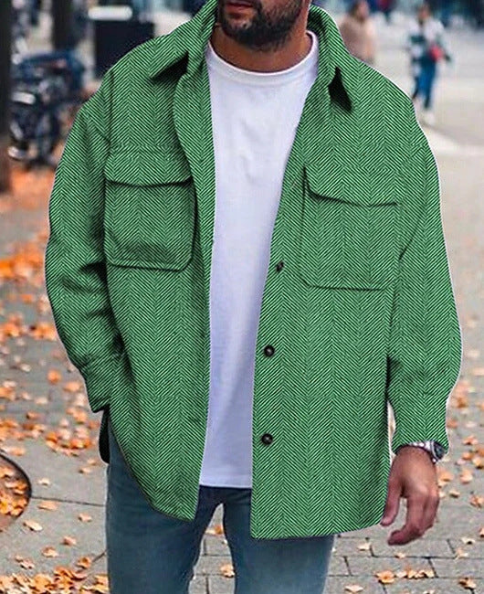 Chaqueta Hombre Cuello Polo Manga Larga | 8 Colores y Tallas S-XXXXL