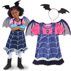 Vestido Princesa Niña Manga Corta Algodón | Tallas 100-140cm